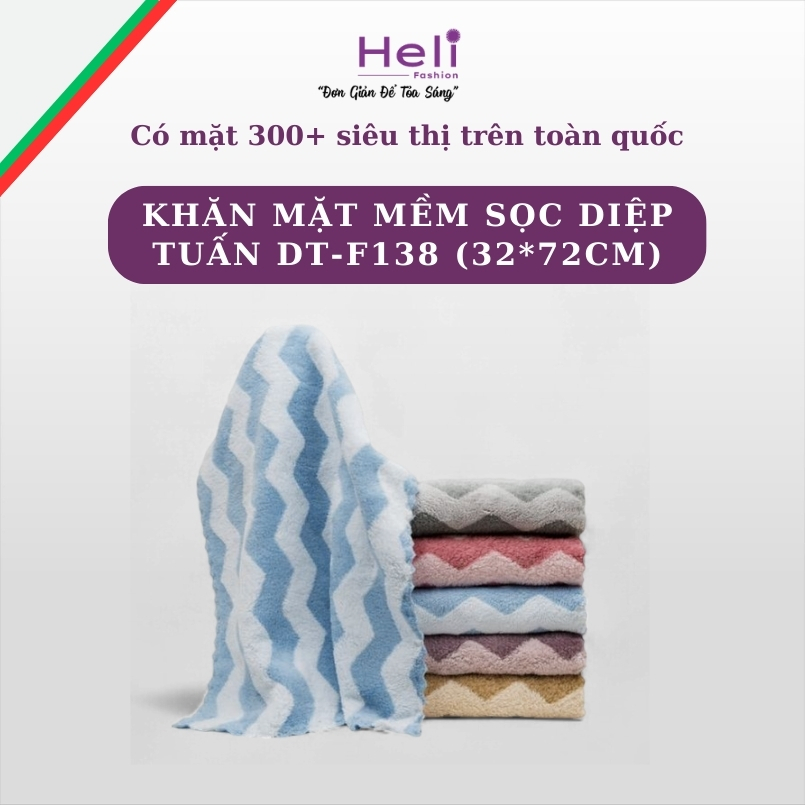 Khăn mặt mềm sọc Diệp Tuấn DT-F138 ( 32*72cm )