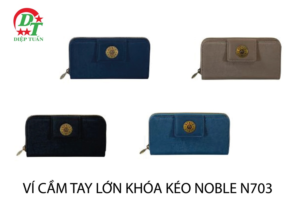 VÍ CẦM TAY LỚN KHÓA KÉO NOBLE N703