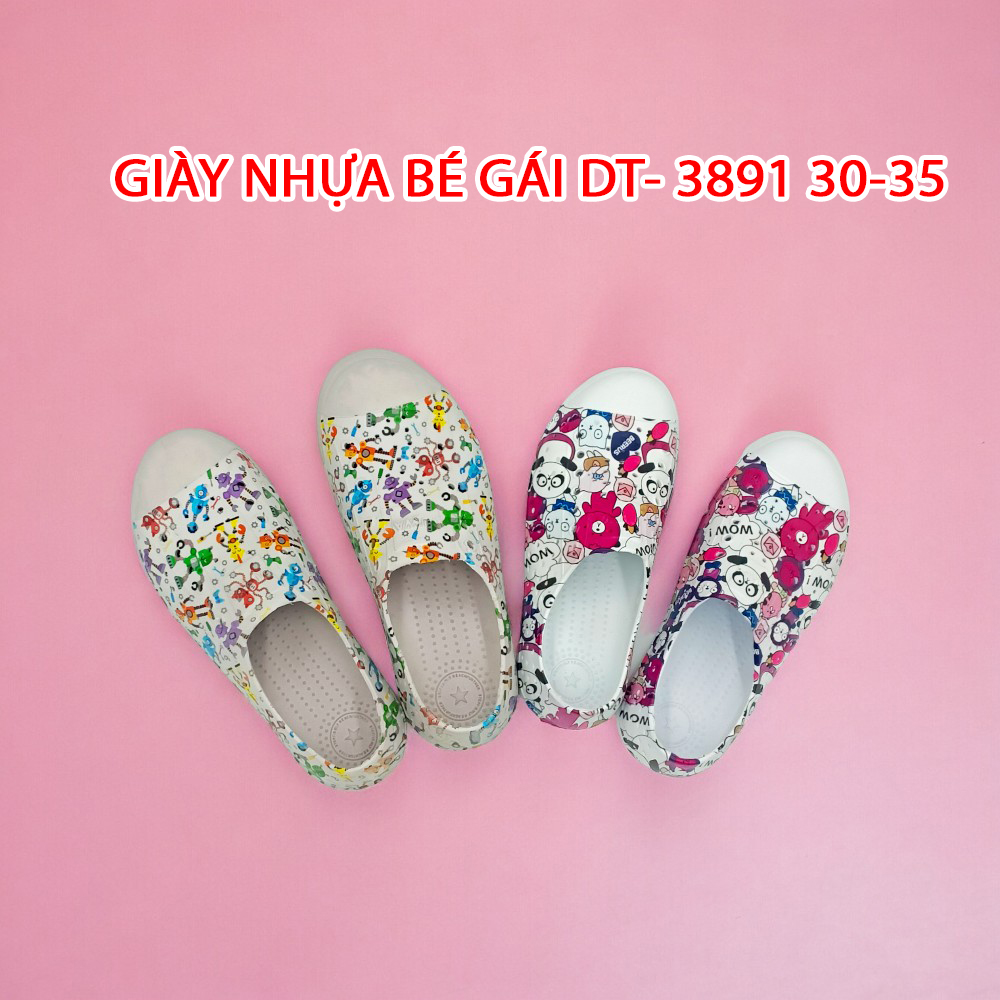 GIÀY NHỰA BÉ GÁI DT- 3891 30-35