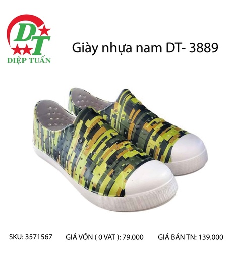 [8936175838891] GIÀY NHỰA NAM DT- 3889