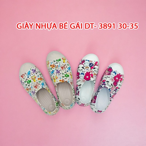 [8936175838914] GIÀY NHỰA BÉ GÁI DT- 3891 30-35